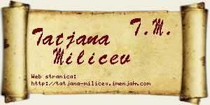 Tatjana Milićev vizit kartica